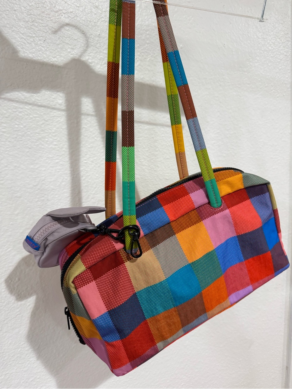 BAGGU Madras bowler bag (with miffy coin purse charm) - Picture 5 of 5